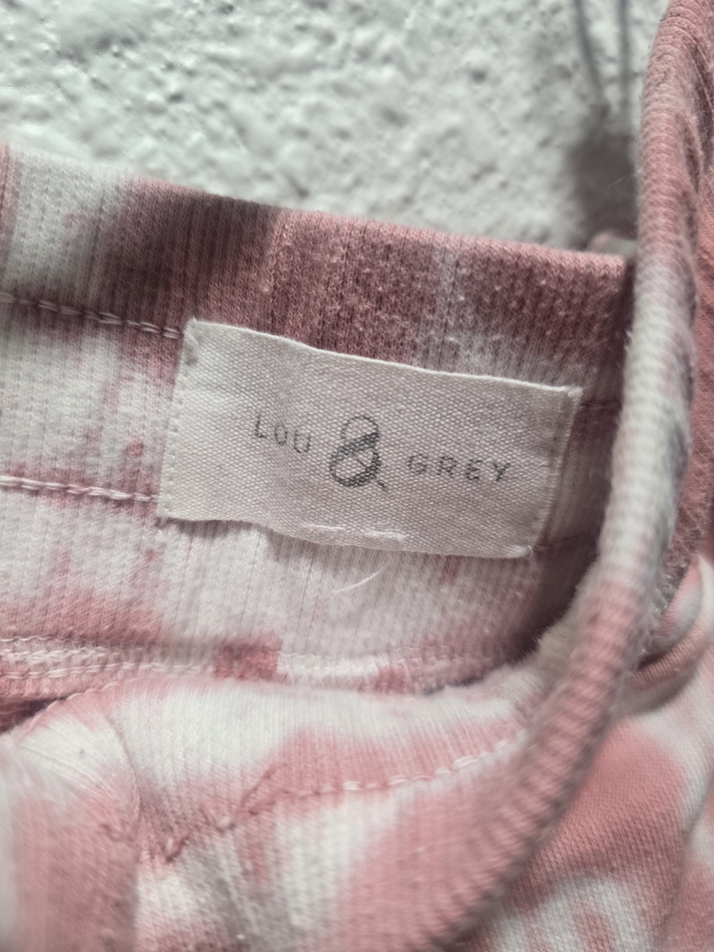 Lou & Grey Kids' Pink and White Tie-Dye Joggers